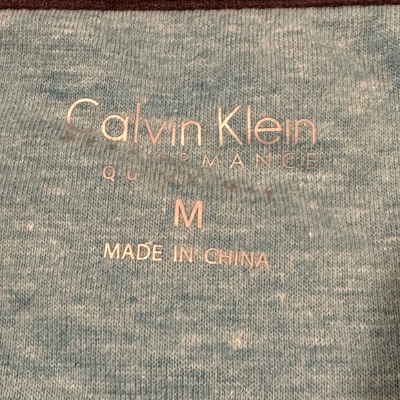 CALVIN KLEIN PERFORMANCE Sweatshirt Tunic Fleece Athleisure Aqua Medium - Picture 5 of 6